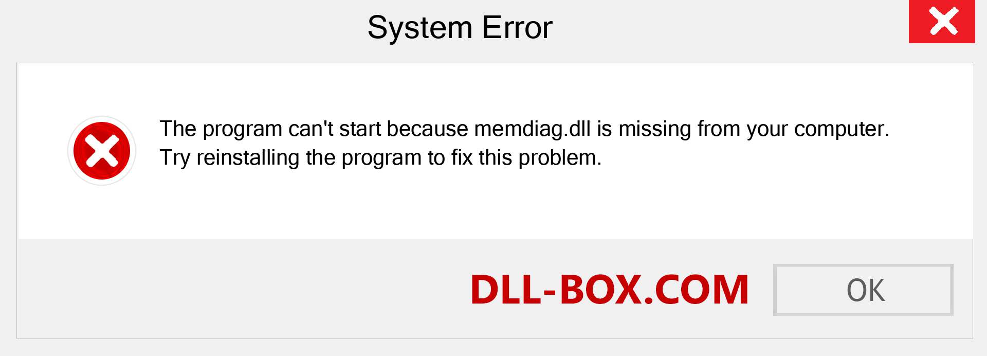  memdiag.dll file is missing?. Download for Windows 7, 8, 10 - Fix  memdiag dll Missing Error on Windows, photos, images